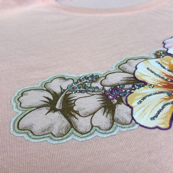 Vintage 1990’s Floral Orlando T-Shirt with glitter detail | Large - Picture 6 of 6